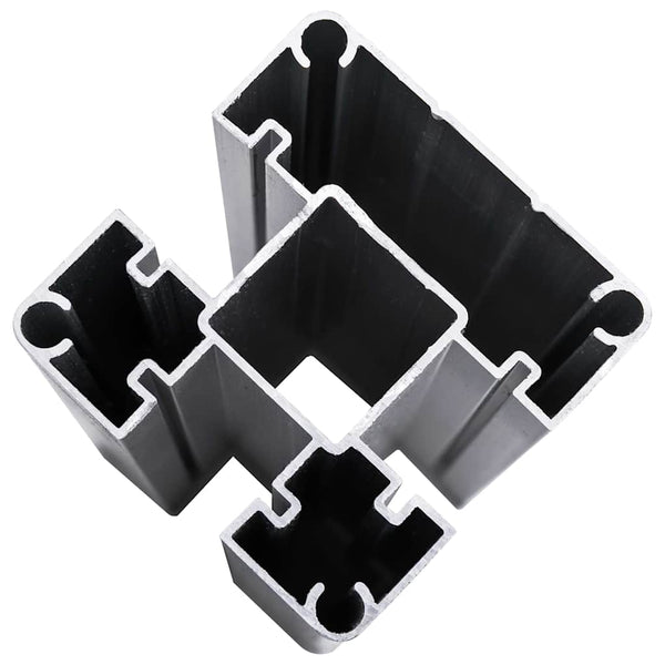 Aitapaneelisarja WPC 1484x(105-186) cm musta