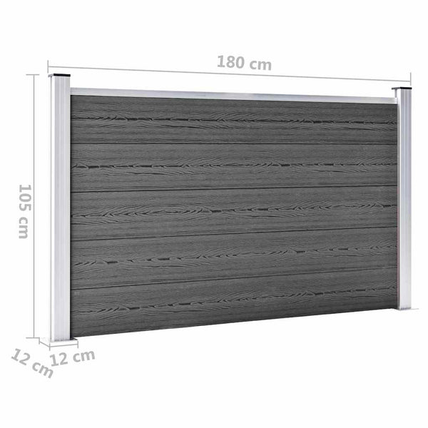 Aitapaneelisarja WPC 872x105 cm musta