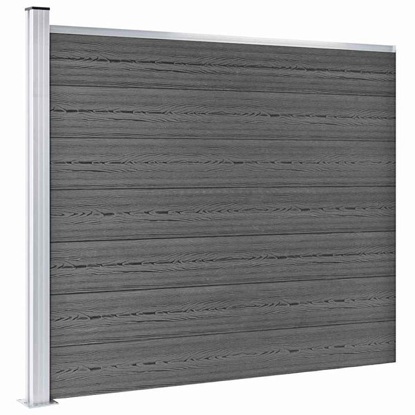 Aitapaneelisarja WPC 353x146 cm musta