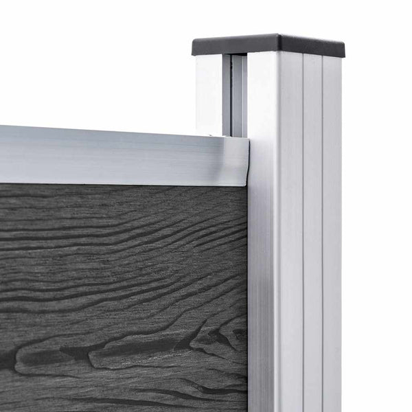 Aitapaneelisarja WPC 353x146 cm musta