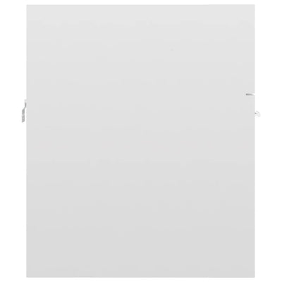 Korkeakiilto valk. allaskaappi sisäänrakennetulla altaalla Miercurean (levy)