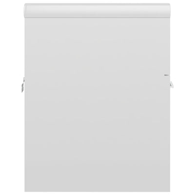 Korkeakiilto valk. allaskaappi sisäänrakennetulla altaalla Miercurean (levy)