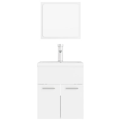 Valkoinen kylpyhuoneen kalustesarja Sidorian (lastulevy)