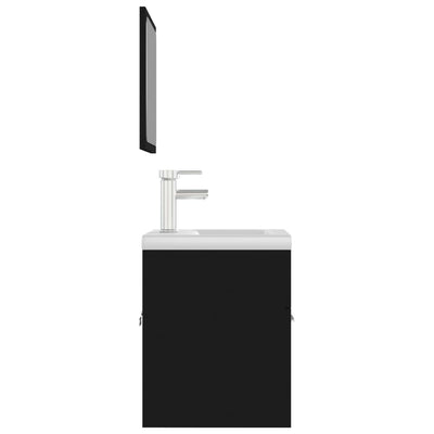 Musta kylpyhuoneen kalustesarja Sidorian (lastulevy)