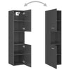 Kylpyhuoneen kalustesarja korkeakiilto harmaa lastulevy
