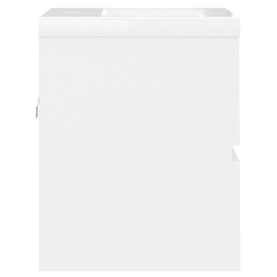 Valkoinen allaskaappi sisäänrakennetulla altaalla Gavin (lastulevy)