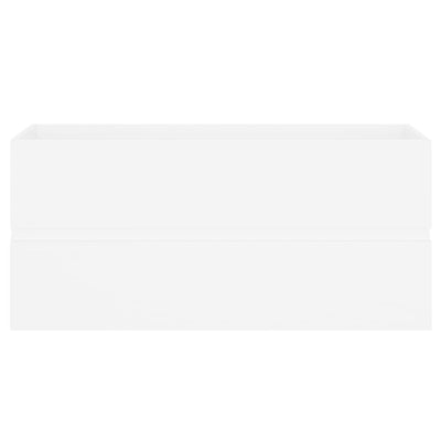 Valkoinen allaskaappi sisäänrakennetulla altaalla Gavin (lastulevy)