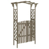 Pergola portilla 116x40x204 cm harmaa täysi kuusi