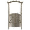 Harmaa pergola portilla Finlanda 116x40x204cm (kuusi)