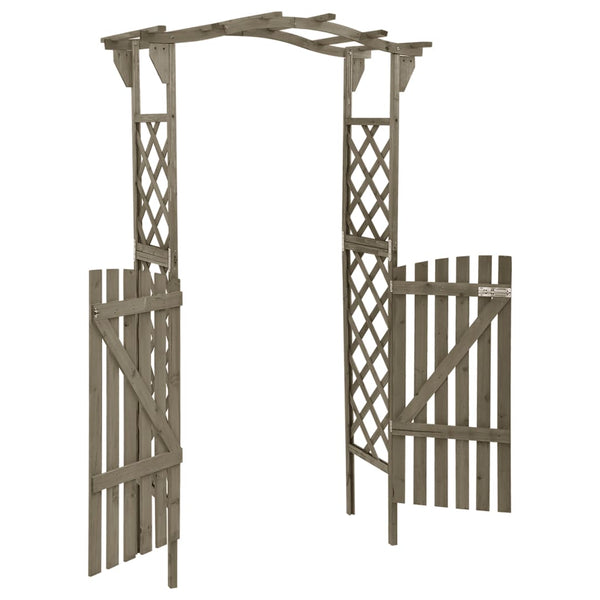 Harmaa pergola portilla Finlanda 116x40x204cm (kuusi)
