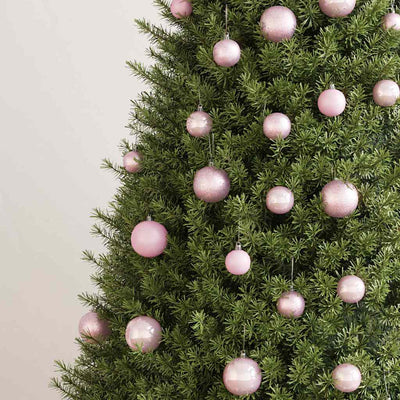 Pinkki joulukuusen pallosarja Ciforac 100 kpl