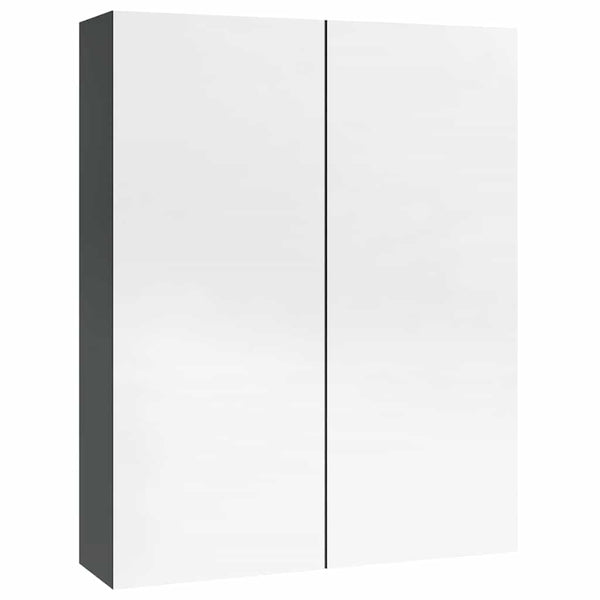 LED kylpyhuoneen peilikaappi 60x15x75 cm MDF kiiltävä harmaa