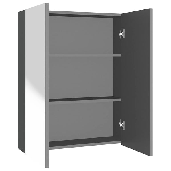 LED kylpyhuoneen peilikaappi 60x15x75 cm MDF antrasiitti