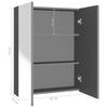 LED kylpyhuoneen peilikaappi 60x15x75 cm MDF antrasiitti