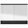 LED kylpyhuoneen peilikaappi 80x15x60 cm MDF kiiltävä musta