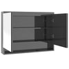 LED kylpyhuoneen peilikaappi 80x15x60 cm MDF kiiltävä harmaa