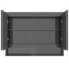 LED kylpyhuoneen peilikaappi 80x15x60 cm MDF kiiltävä harmaa