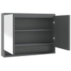 LED kylpyhuoneen peilikaappi 80x15x60 cm MDF harmaa