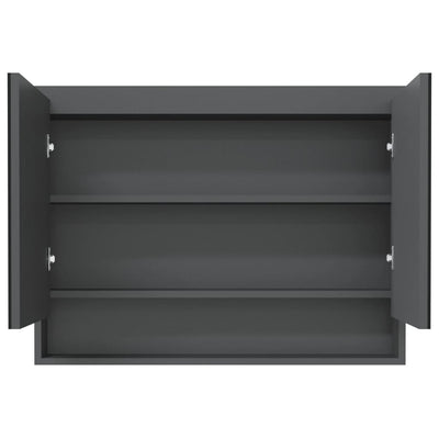 Harmaa led kylpyhuoneen peilikaappi Artura 80x15x60cm (mdf)