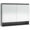 LED kylpyhuoneen peilikaappi 80x15x60 cm MDF harmaa