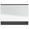 LED kylpyhuoneen peilikaappi 80x15x60 cm MDF harmaa