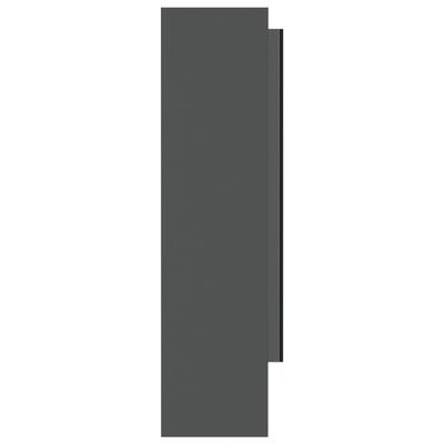 Harmaa led kylpyhuoneen peilikaappi Artura 80x15x60cm (mdf)