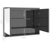 LED kylpyhuoneen peilikaappi 80x15x60 cm MDF harmaa