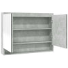 LED kylpyhuoneen peilikaappi 80x15x60 cm MDF betoninharmaa