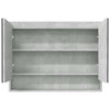 LED kylpyhuoneen peilikaappi 80x15x60 cm MDF betoninharmaa