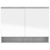 LED kylpyhuoneen peilikaappi 80x15x60 cm MDF betoninharmaa
