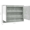 LED kylpyhuoneen peilikaappi 80x15x60 cm MDF betoninharmaa