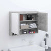 LED kylpyhuoneen peilikaappi 80x15x60 cm MDF betoninharmaa