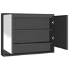 LED kylpyhuoneen peilikaappi 80x15x60 cm MDF antrasiitti
