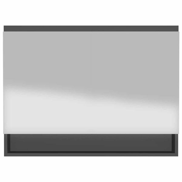 LED kylpyhuoneen peilikaappi 80x15x60 cm MDF antrasiitti