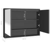 LED kylpyhuoneen peilikaappi 80x15x60 cm MDF antrasiitti