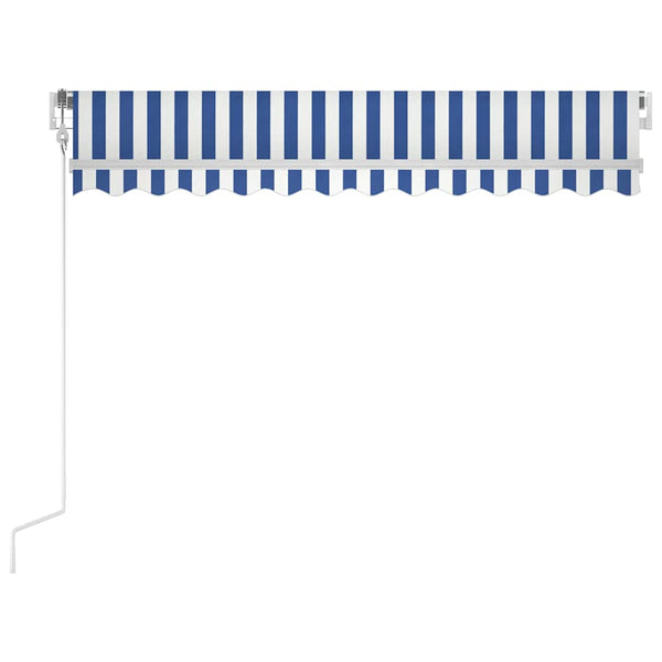 Automaattisesti sisäänkelattava markiisi 300x250cm sinivalk.