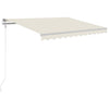 Automaattisesti sisäänkelattava markiisi 300x250 cm kerma