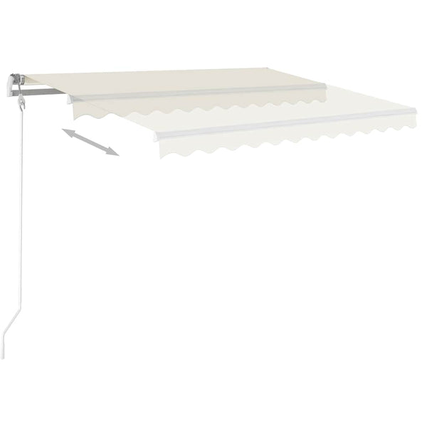 Automaattisesti sisäänkelattava markiisi 300x250 cm kerma