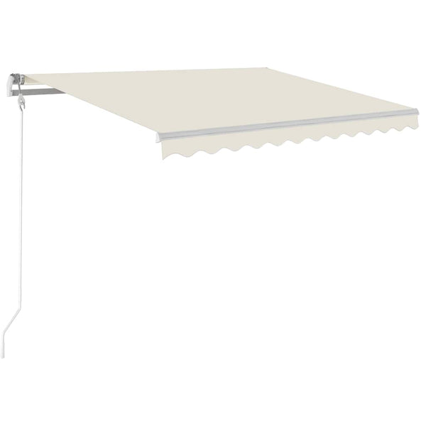 Sisäänkelattava markiisi LED/tuulisensori 300x250cm kerma