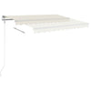 Sisäänkelattava markiisi LED/tuulisensori 300x250cm kerma
