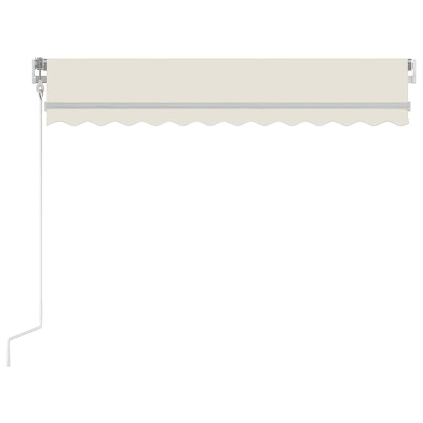 Sisäänkelattava markiisi LED/tuulisensori 300x250cm kerma