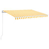 Manuaalisesti sisäänkelattava markiisi LED 350x250cm keltavalk.