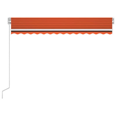 Sisäänkelattava markiisi LED 350x250cm oranssiruskea