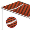 Sisäänkelattava markiisi LED 350x250cm oranssiruskea