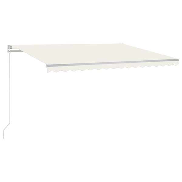 Manuaalisesti sisäänkelattava markiisi 450x300 cm kerma