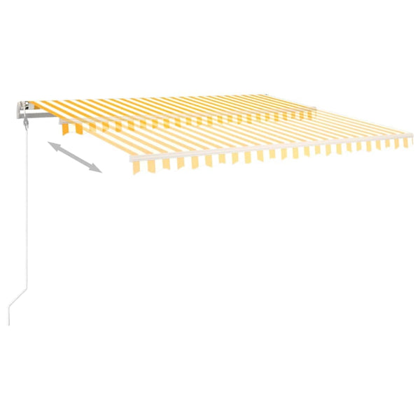 Automaattisesti sisäänkelattava markiisi 450x300cm keltavalk.