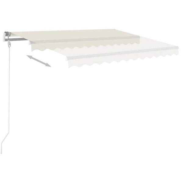 Manuaalisesti sisäänkelattava markiisi 400x350 cm kerma