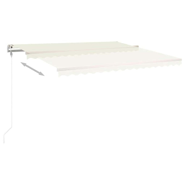 Automaattisesti sisäänkelattava markiisi 400x350 cm kerma