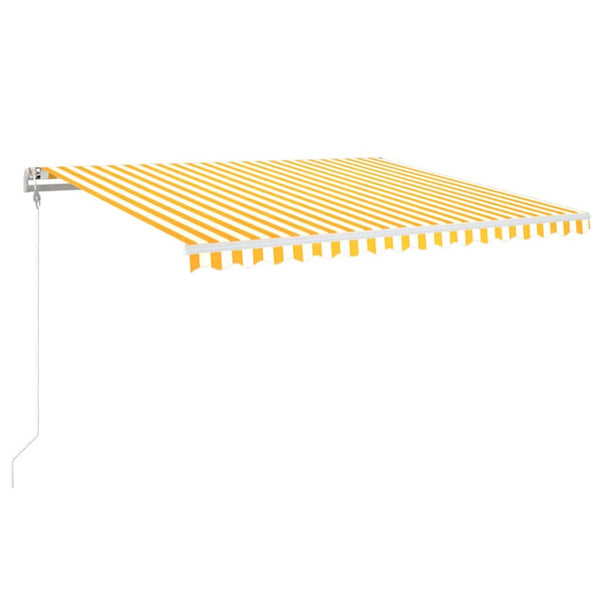 Automaattisesti sisäänkelattava markiisi 400x350 cm keltavalk.