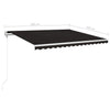 Sisäänkelattava markiisi LED/tuulisensori 400x350cm antrasiitti